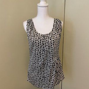 Black and white blouse tank